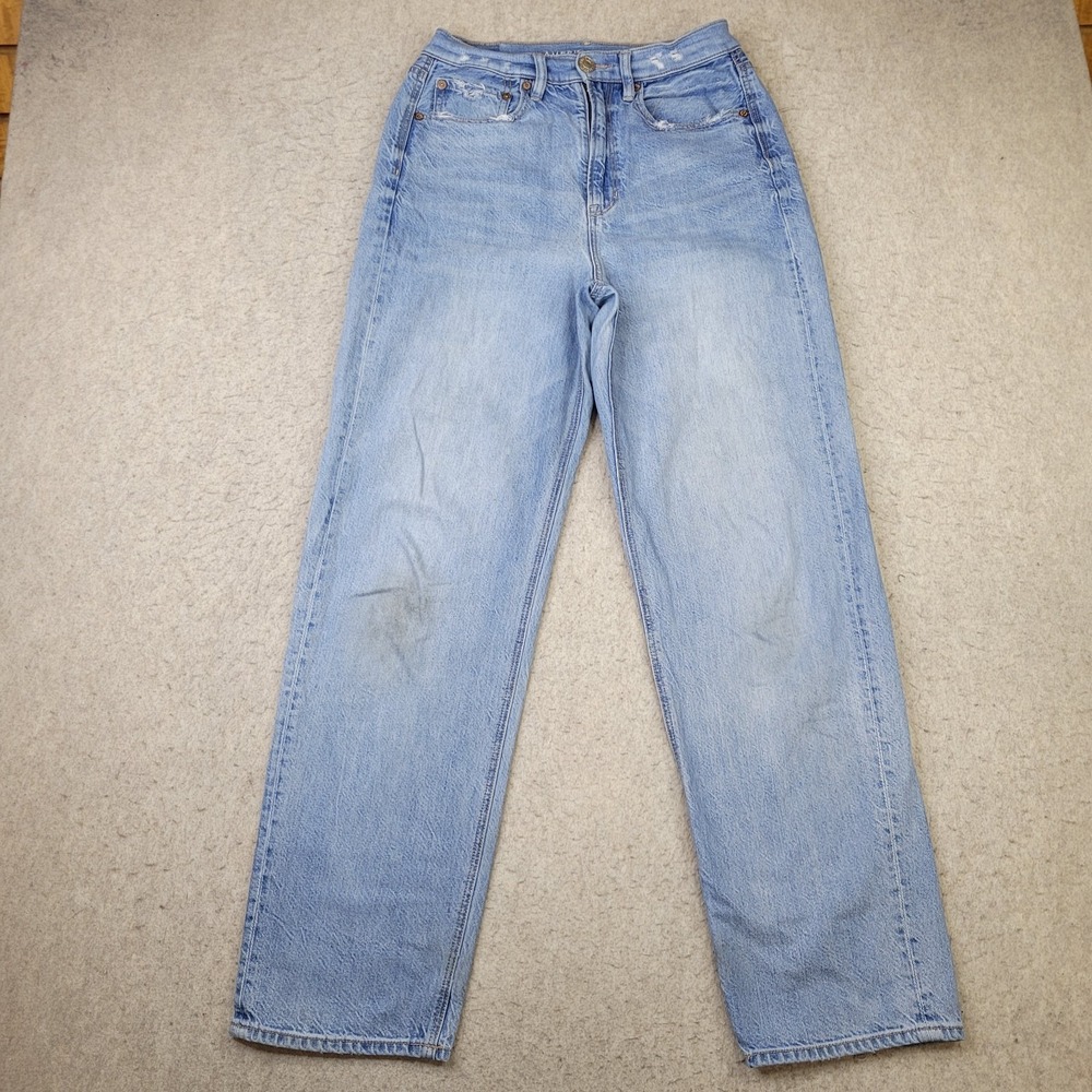 American Eagle Baggy Jeans Womens Size 6 Reg Blue Light Wash Grunge Skater‎ Y2K